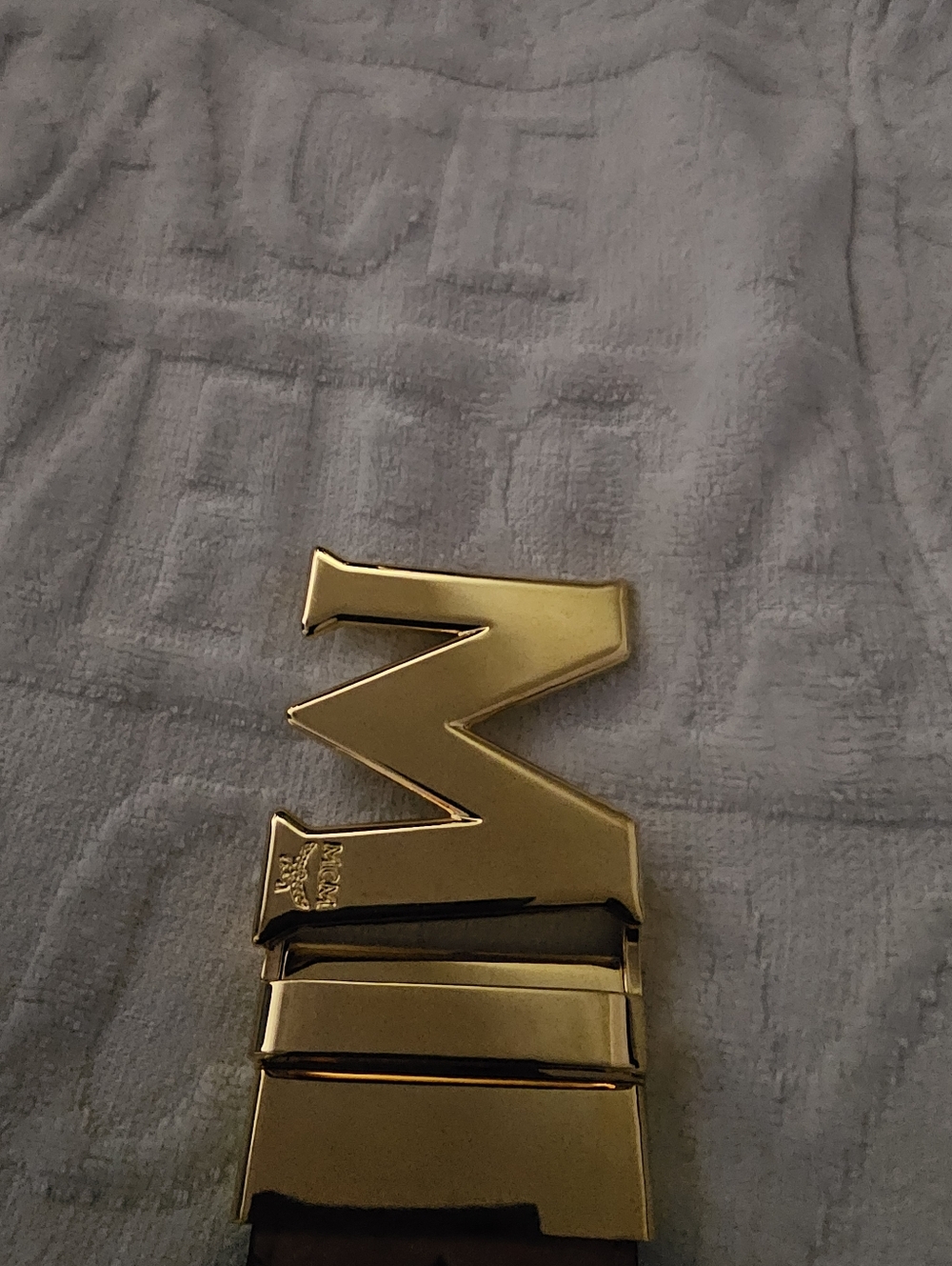 MCM Black Leather Belt Strap with Subtle Stitching